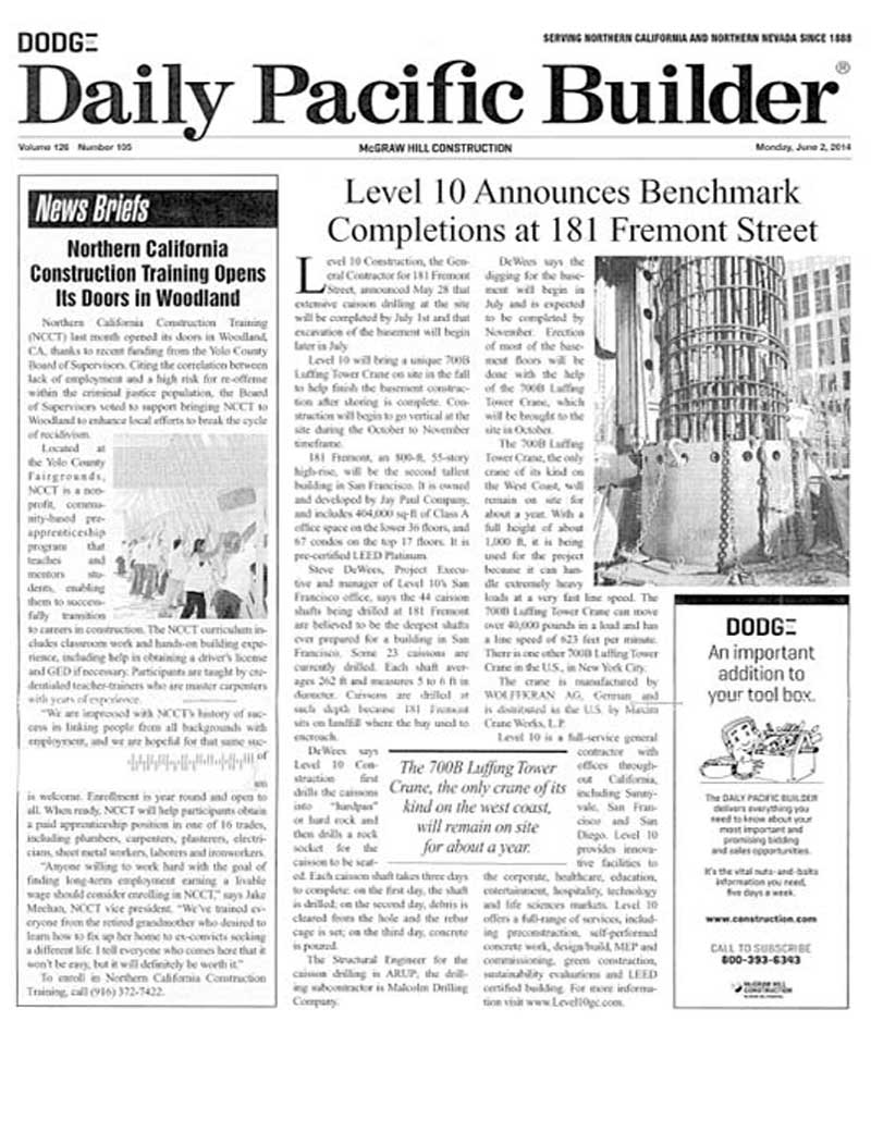 Daily Pacific Builder Fremont cover