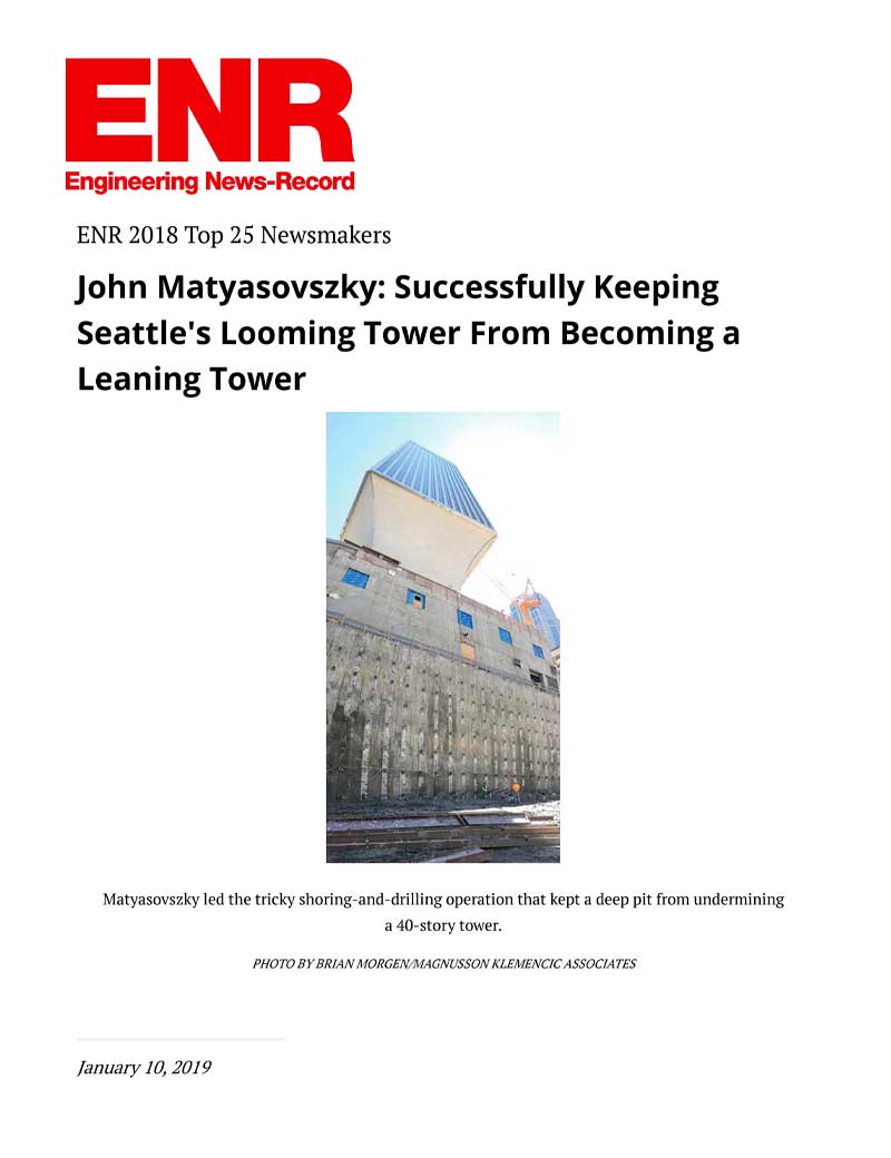 ENR TOP Newsmakers John Matyasovszky cover